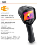 Front view of E5 Pro Thermal Imaging Camera With WiFi And Ignite Cloud For Handheld Infrared Inspections, 3.5-inch screen.