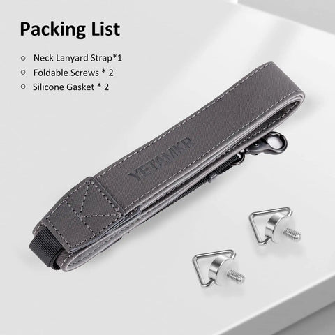 DJI Remote Controller Lanyard Dual Leather Neck Strap For RC Pro RC Plus RC 2 Mini 4 Pro Mini 3 Mavic 3 Air 3S And DJI Flip Compatible Accessories Soft PU Leather Comfort All Day Wear with screws and gasket