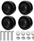 Beefy Heavy Duty Rubber Anti Vibration Feet 1 Inch High By 2.5 Inch Diameter 4 Pack Black with mounting hardware