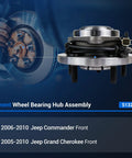 Front Wheel Hub And Bearing Assembly 5 Lug With ABS Fits 2005 2006 2007 2008 2009 2010 Jeep Grand Cherokee And Commander
