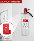 Four Pack Of 2.5 Lb Abc Dry Chemical Fire Extinguishers Rated 1A 10B C wall-mounted with included holder for easy access.