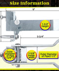 Size details of Heavy Duty Chain Link Gate Latch For 1-5/8 To 2 Inch Gate Frames with dimensions and features.