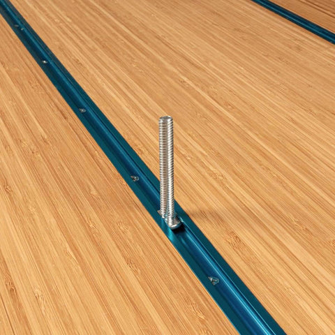 Five Star Knobs And Tee Bolts Set For T Slot Track Accessories Go To Kit Five Sixteenth Inch Eighteen Thread installed in wood track