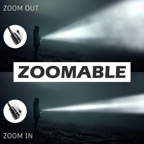Beam from LED Work Light With Magnetic Gooseneck, 500 Lumen Brightness, Beat The Dark Zoomable Flexible Flashlight in foggy setting