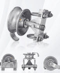 Heavy Duty Five Inch Sliding Gate Rollers Kit Galvanized Steel Gate Hardware For Two Inch Frames And One-Seven-Eighth Or One-Five-Eighth Inch Track Double U-Bolt For Chain Link Gates Pack Of Two