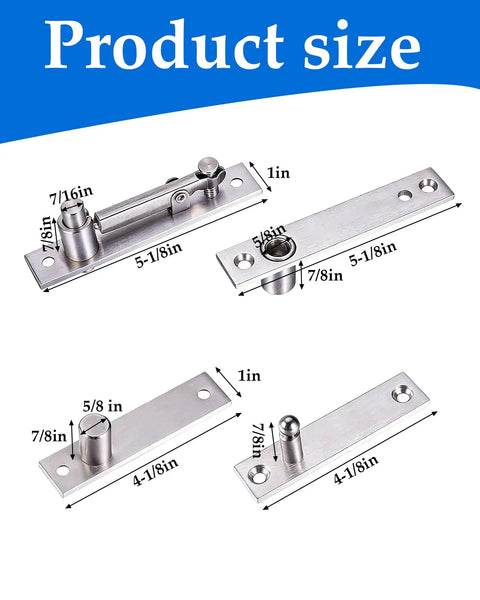 Heavy Duty Invisible Pivot Hinge For Concealed Doors And Bookshelves, 304 Stainless Steel, 360 Degree Rotation Hidden Door Hinge