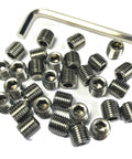 20 Pieces 3/8-24 By 1/2 Inch Set Screws Made From 304 Stainless Steel Hex Socket Grub Screws With 3/16 Inch Allen Wrench Included