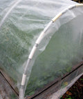 Greenhouse with plastic cover secured by 20 Pack Clear Transparent Light Grip Clamps Furniture Grade For One And A Quarter Inch PVC Pipe