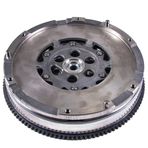 Built Ridiculously Tough Replacement Clutch Flywheel For 2006 2013 BMW 328i 330i 528i 530i X3 Z4 3 Liter L6 dual mass flywheel close-up view.