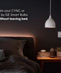 Bedroom scene with Cync Dimmer Smart Switch Wire Free With Bluetooth Control And White Tones No Wiring Required on wall