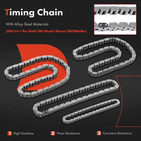 17 Piece Engine Timing Chain Kit With Tensioner And Guide For Ford Explorer Ranger Mazda B4000 Mercury Mountaineer 4.0L SOHC V6 on display