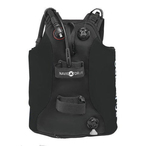 Back Inflated Scuba BCD With Air2 Inflator Regulator For Recreational Diving Travel Friendly Design Adjustable Fit Black