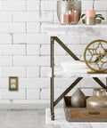 Sunken Pearls Heavy Duty Beaded Wall Plate And Outlet Cover Set Single Duplex 2 Pack Antique Brass Zinc Alloy mounted on wall