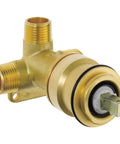 Wall Mount Rough In Valve For Single Handle Bathroom Faucets, Built Tough Forged Brass Body, Two And Three Quarter Inch Rough In Depth