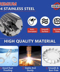 555PCS 304 stainless steel external-tooth lock washer set, 8 sizes M2.5–M12, silver, JORREP