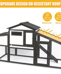 Durable Wooden Chicken Coop For Backyard 2 To 3 Hens Hen House with UV-resistant roof illustration