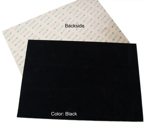 Genuine Suede Sheets 8.5x12 Inch With Industrial Strength Self Adhesive Backing For Easy Peel And Stick DIY Dance Shoe Soles Black
