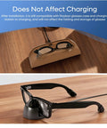 Anti Slip Ear Grips For Meta Smart Glasses Gen 2 on charging dock showing compatibility for daily wear