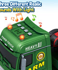 Close-up of Big 25 Inch Farm Truck Toy With Tractors 3 In 1 Fun Farm Vehicle showing truck lights and sounds features
