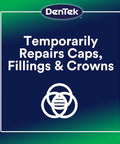 Temparin Max Advanced Dental Repair Kit For Quick Fixes Between Dentist Visits Temporary Teeth Repairs And Fillings Secures Loose Caps And Crowns Until Your Next Appointment Dentist Recommended Thirteen Repairs packaging with text 'Temporarily Repairs Caps, Fillings & Crowns' on dark background