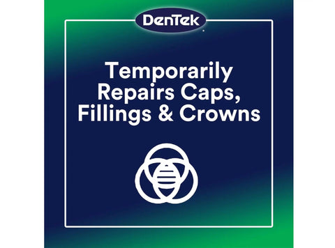 Temparin Max Advanced Dental Repair Kit For Quick Fixes Between Dentist Visits Temporary Teeth Repairs And Fillings Secures Loose Caps And Crowns Until Your Next Appointment Dentist Recommended Thirteen Repairs packaging with text 'Temporarily Repairs Caps, Fillings & Crowns' on dark background