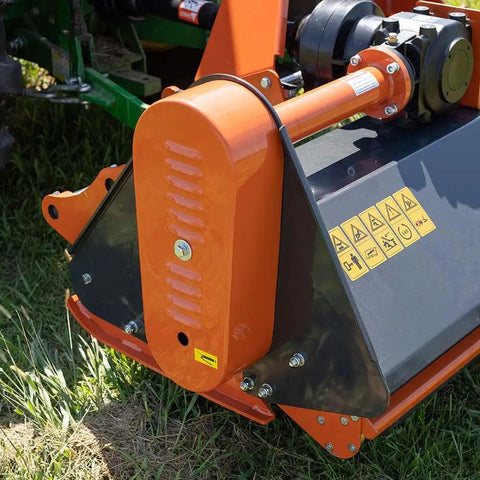 3 Point 60 Inch Flail Mower With Hydraulic Side Shift For Cat 1 Tractors And Loaders, PTO Powered 40-50HP Mowing Attachment With Replaceable Forged Hammer Blades, Built Beefy For Real Tough Underbrush