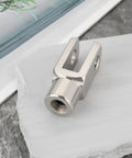 Beefy 4 Pack M10x1.5 Right Hand Thread Clevis Fork End Long Joint Zinc Plated Steel For Agricultural Equipment Construction Gear And Heavy Duty Hydraulic Systems, close-up
