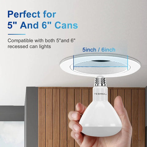 20 Pack BR30 Recessed Light Bulbs With 3 Color Temperatures In One Light 2700K 3000K 5000K Dimmable 8W Equals 65W 650 Lumens Indoor Flood Light Bulbs For Cans E26 Medium Base UL Listed