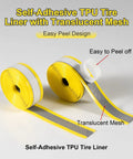 Self Adhesive Bike Tire Liner 40mm Anti Puncture Protector with easy peel translucent mesh design