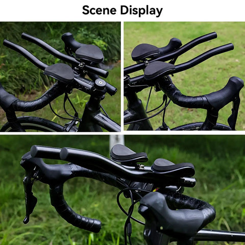 Clip On Aero Bar For Road Bikes Aluminum Alloy Armrest Handlebars With Removable Sponge Pads No Fuss Install