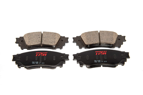 Disc Brake Pad Set For Ford Ranger 1995-2002, Ford Explorer 1995-2001, Mercury Mountaineer 1997-2001, Mazda B3000 1995-1996, 1998-2003, Mazda B2300 1995-1997, 2001-2003 Direct Fit OE Quality Replacement TRM0652 showing front view of pads
