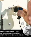 Installation of 500 Pack Foam Board Fasteners Washers One And One Eighth Inch Galvanized Steel For Insulation Fixing On Foam Board Panels