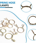 260 Piece Spring Hose Clamps Set 24 Sizes 5 To 30 Mm Heavy Duty 72A Spring Steel Clips close-up with detailed views