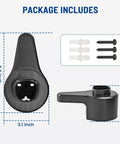 Heavy duty wall mount EV charger holder for Tesla plugs, 5.6 inch size, durable polypropylene, ideal for keeping cables tidy indoors.