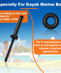 Image showing Three Sixteenth Inch Tri Grip Rivets Set Fifty Pieces With Waterproof O Rings For Marine Use Aluminum Blind Rivets For Boats.
