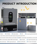 12000W Hybrid Solar Inverter For Your Home Power 48V DC To 120 240V Split Phase True Pure Sine Wave Dual MPPT Chargers labeled parts