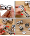 Heavy Duty Magnetic Door Stops For Interior Doors Anti Swing Holder With Rock Solid Magnets Stainless Steel Mini Doorstopper assembly process with pliers.