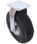 Heavy Duty 10 Inch Pneumatic Caster Wheels With Rigid Plate And Precision Ball Bearings built tough for trailer and cart use.