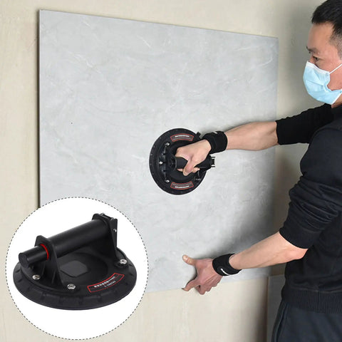 Heavy Duty Glass Suction Cup Vacuum Lifter With Ergonomic Grip Handle Made From Tough Nylon And Rubber for moving slabs on wall.