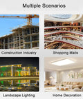 Image showing multiple scenarios: construction industry, shopping malls, landscape lighting, and home decoration.