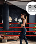 Boxing setup with punching bag and four wheel trolley assembly rollers with bearing for use with one and five eighths inch wide and taller strut channel.