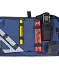 Hella Precise Laser Distance Measuring Kit With Slick Carry Case For Jobsite Tasks, compact tools secured in pouch.