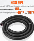 10 Pass Aluminum Transmission Oil Cooler Kit with 5 Sixteenth Inch Universal hose coiled, hose pipe text display