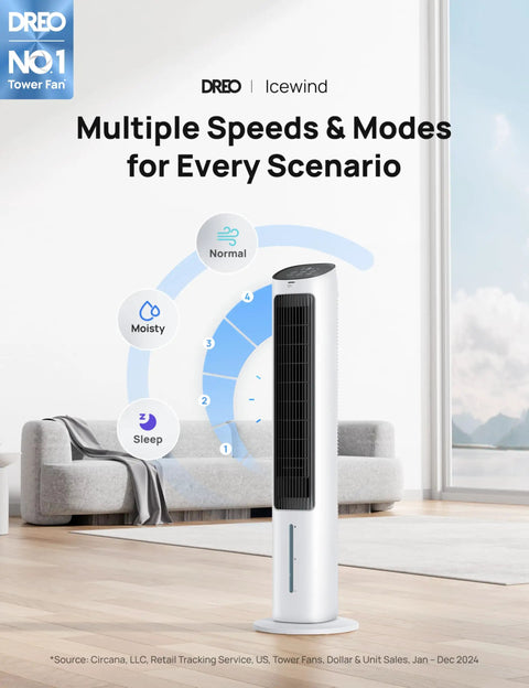 Evaporative Air Cooler 40 Inch Tower Fan With 80 Degree Oscillation For Chill Air Removable Water Tank And Ice Packs Remote Control