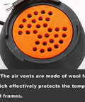 Heavy Duty Eyeglass Frame Warmer Hot Air Heater For Spectacles With Adjustable Temperature 75 To 150 Celsius air vents made of wool felt.