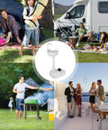 Super Heavy Duty Portable Foot Pump Wash Station With Smooth Rollin Base And No Fuss Soap Tray Plus Sturdy Hanging Rack Made For Outdoor Work Sites Rv Camps And Backyards in use at campsites and outdoor gatherings.