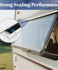 1-inch black RV vinyl trim molding insert; exterior weather stripping for campers, 120 ft roll with screw cover cross-section view