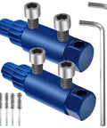 Broken Pipe Extractor Tool Kit With 2 Hex Wrenches And 5 Stainless Drill Brushes, Stripped Screw Remover And Faucet Repair Tool
