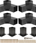 Beefed Up Three Way Right Angle Pergola Brackets Kit For 4x4 Posts with weatherproof design and hardware visible
