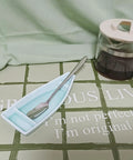 Boat Shaped Coffee Spoon Rest With Turquoise Accent And Matching Mini Spoon Cute Dope Coffee Bar Accessory For Your Coffee Station Or Tea Setup Holds Teaspoon Keeps Counter Clean 1 Piece on green cloth